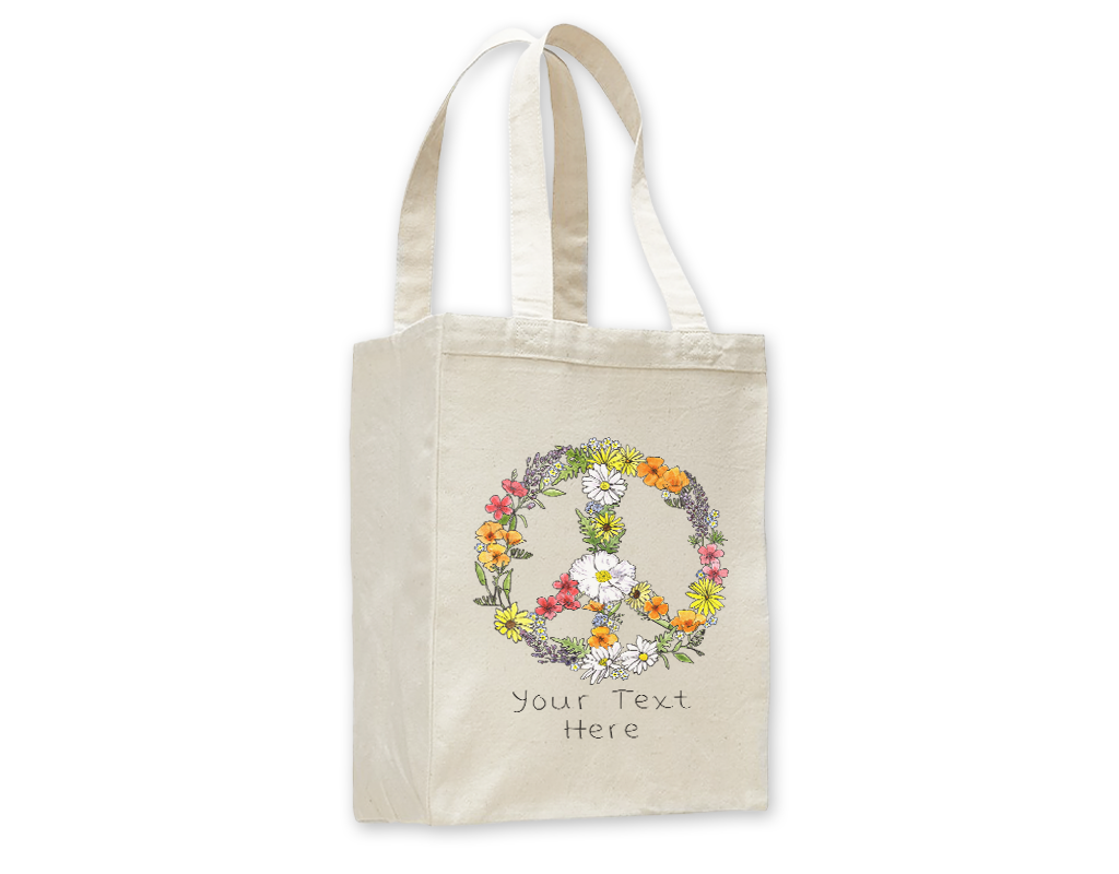 SF Mercantile Floral Peace Custom Totes