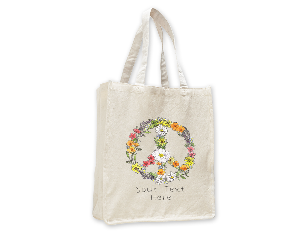 SF Mercantile Floral Peace Custom Totes