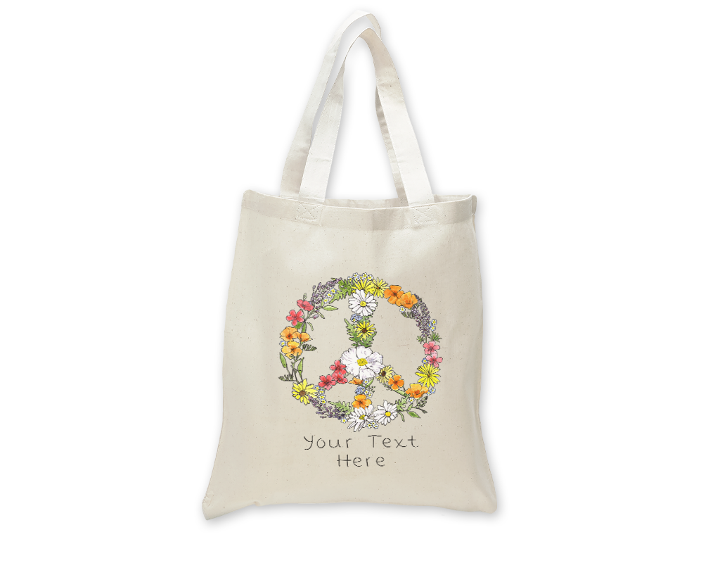 SF Mercantile Floral Peace Custom Totes