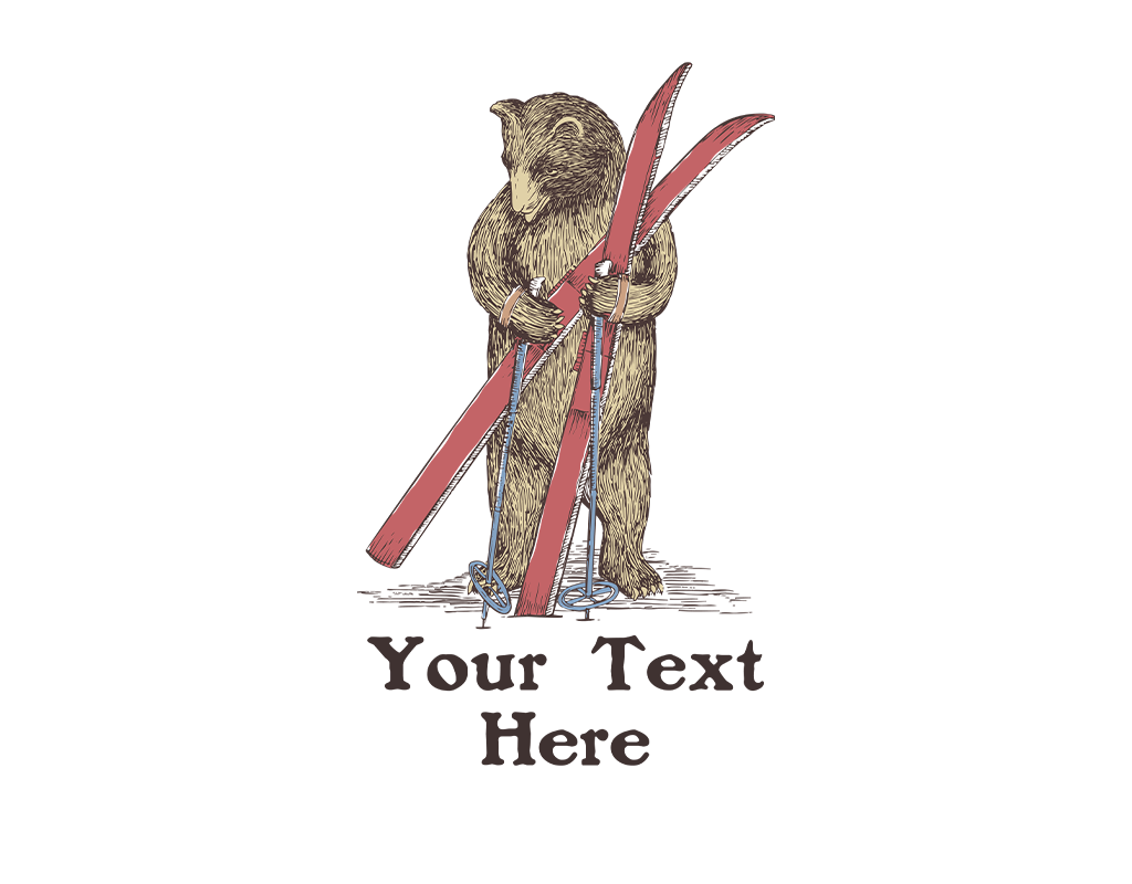 SF Mercantile Ski Bear Custom Kids Tee