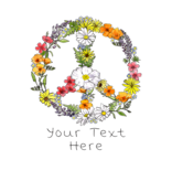 SF Mercantile Floral Peace Custom Kids Tee