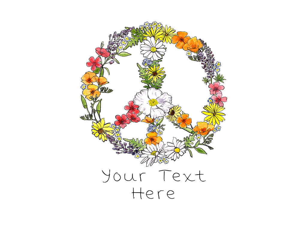 SF Mercantile Floral Peace Custom Kids Tee