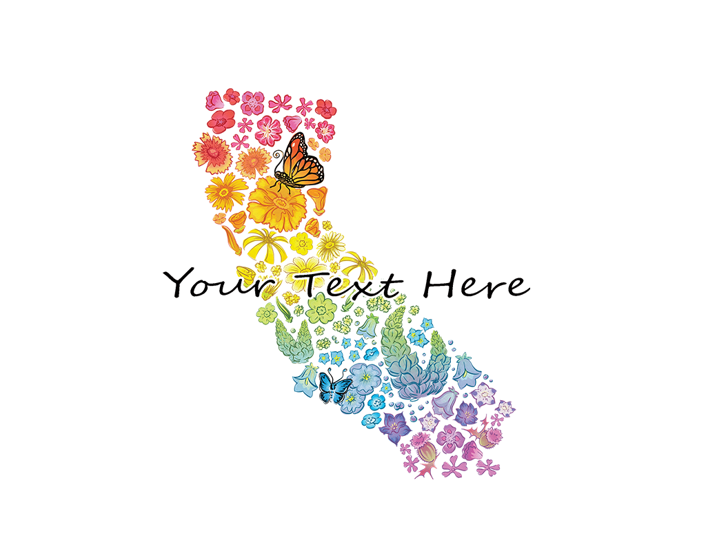 SF Mercantile Rainbow Floral State Custom Unisex Tee