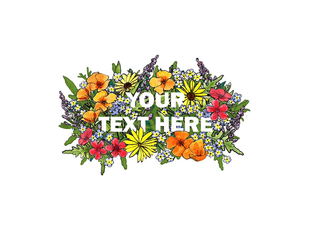 SF Mercantile Floral Text Custom Unisex Tee