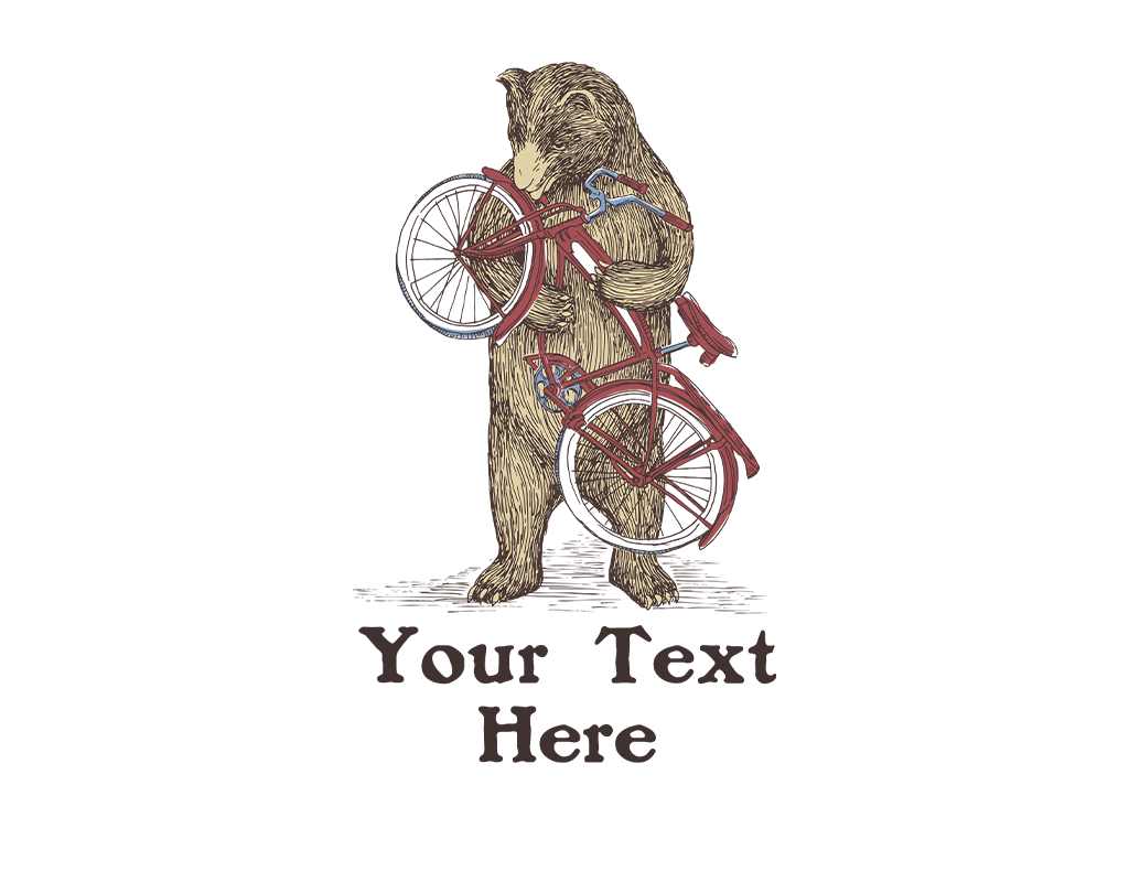 SF Mercantile Bike Bear Custom Unisex Tee