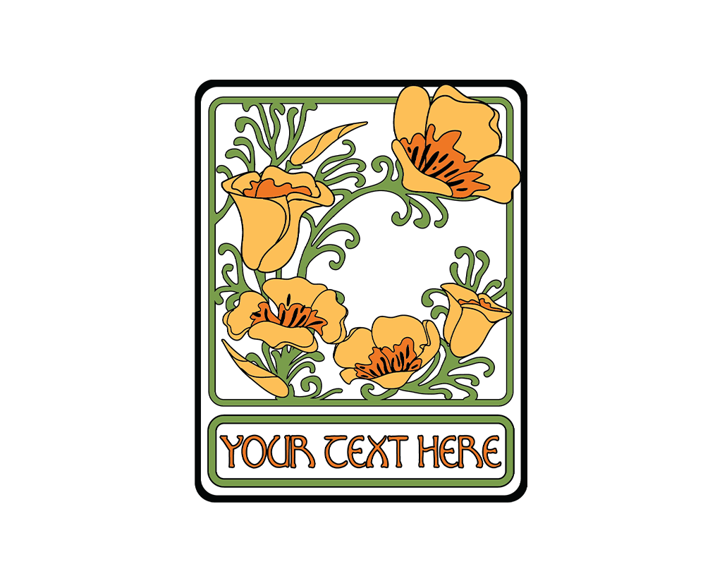 SF Mercantile Nouveau Poppies Custom Unisex Tee