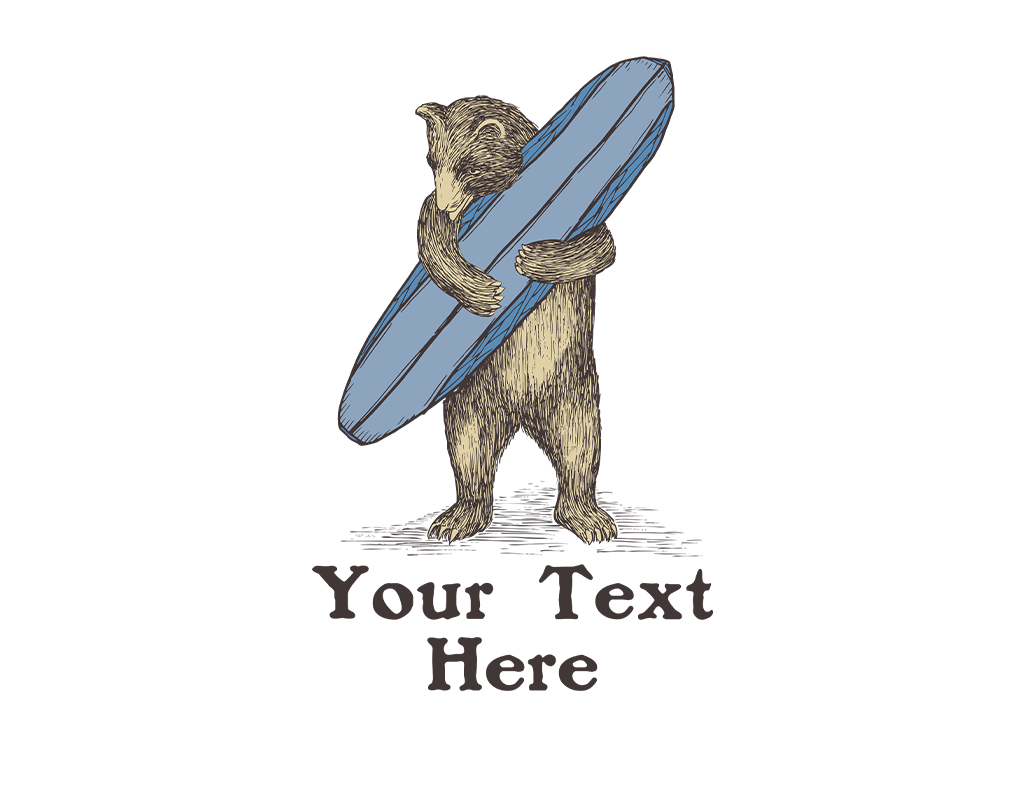 SF Mercantile Surf Bear Custom Unisex Tee