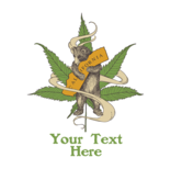 SF Mercantile Cannabis Bear Custom Flour Sack Towel