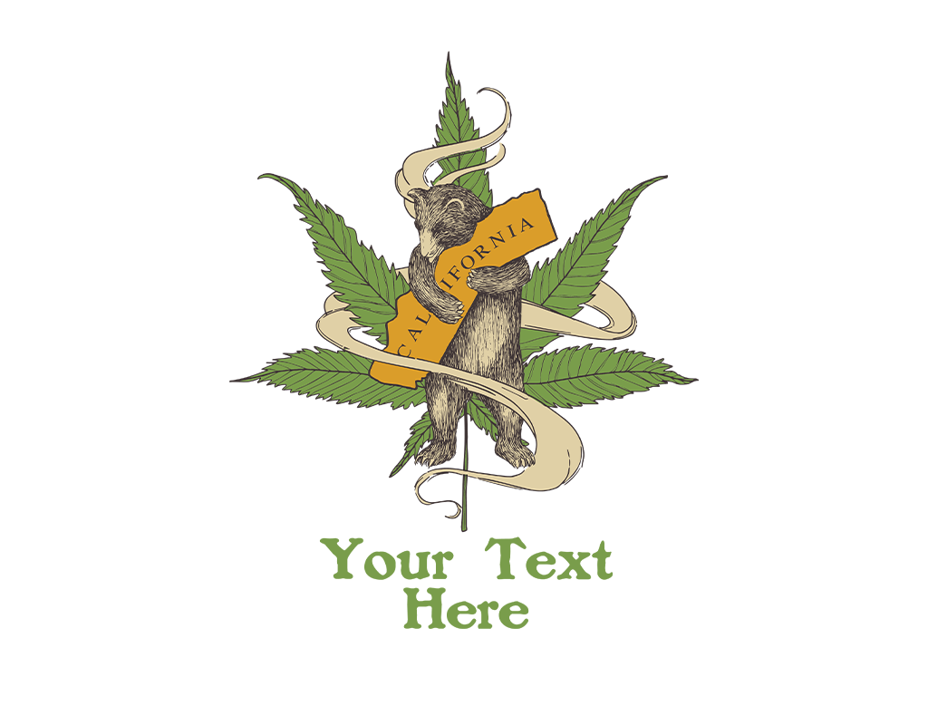 SF Mercantile Cannabis Bear Custom Flour Sack Towel