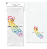 SF Mercantile Rainbow Floral State Custom Flour Sack Towel