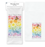 SF Mercantile Rainbow Floral Field Custom Flour Sack Towel