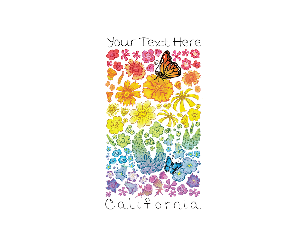 SF Mercantile Rainbow Floral Field Custom Flour Sack Towel