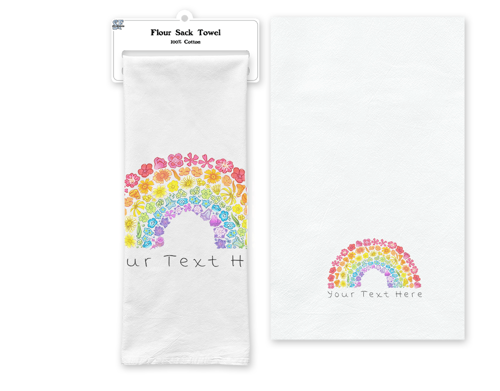 SF Mercantile Wildflower Rainbow Custom Flour Sack Towel