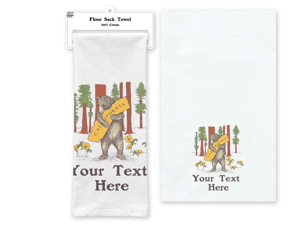 SF Mercantile Redwoods Bear Custom Flour Sack Towel