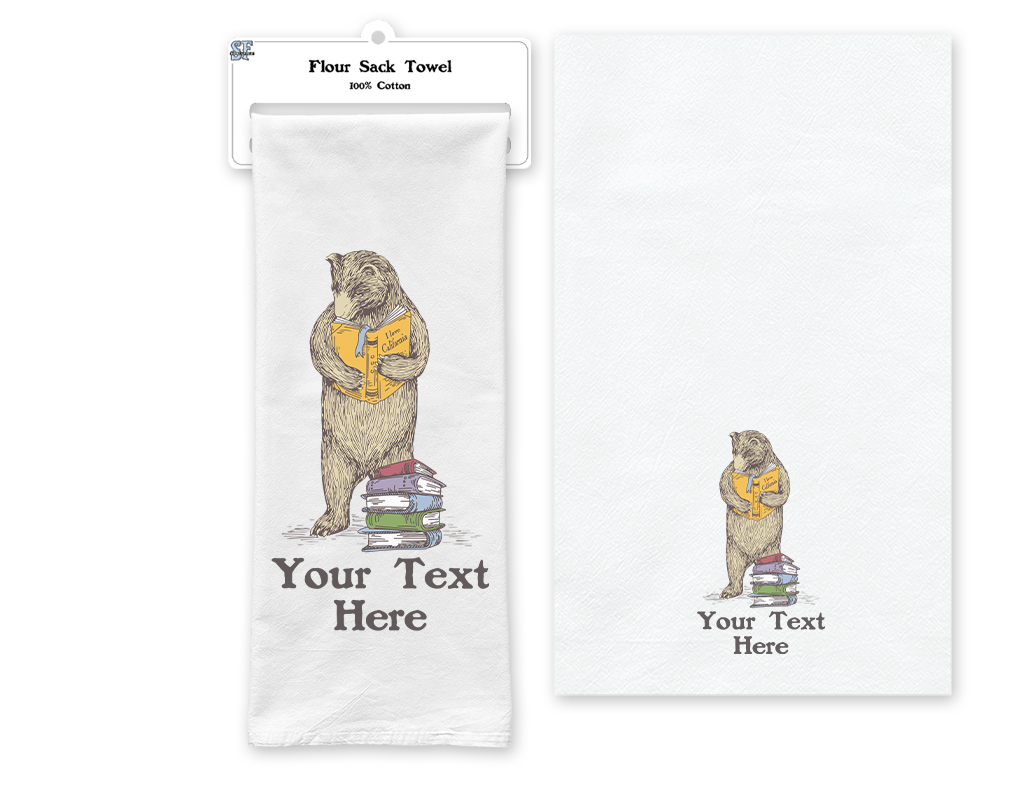 SF Mercantile Book Bear Custom Flour Sack Towel