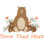 SF Mercantile Bear Family Custom Flour Sack Towel