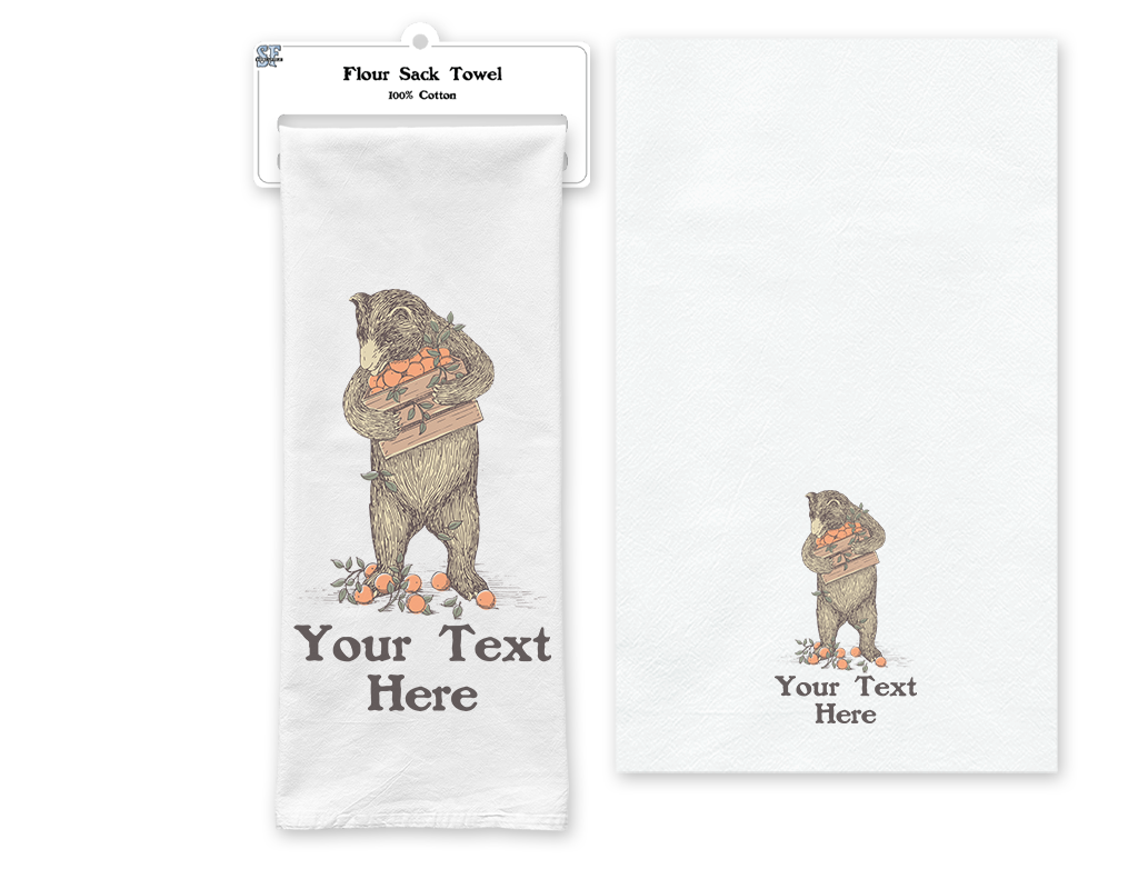SF Mercantile Produce Bear Custom Flour Sack Towel