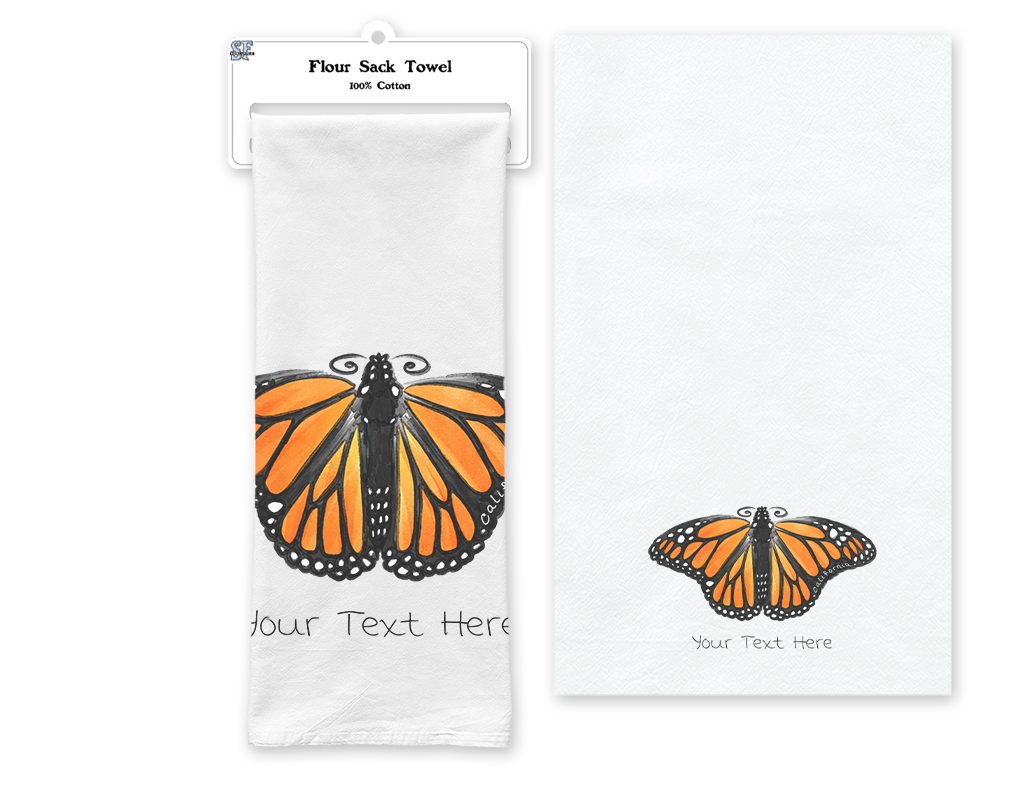 SF Mercantile Monarch Butterfly Custom Flour Sack Towel
