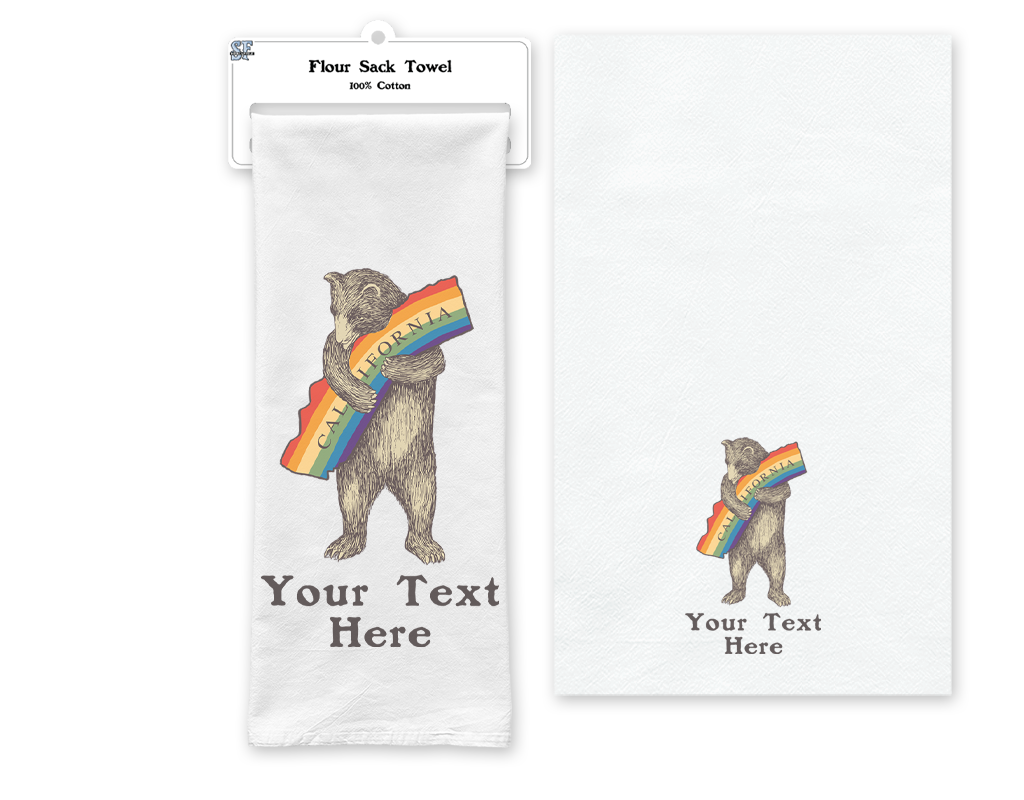 SF Mercantile Pride Bear Custom Flour Sack Towel