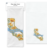SF Mercantile State w/ Poppies Custom Flour Sack Towel