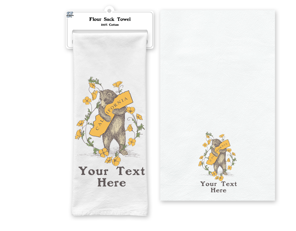 SF Mercantile Poppy Bear Custom Flour Sack Towel