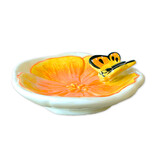 SF Mercantile Golden Poppy Trinket Tray with Butterfly