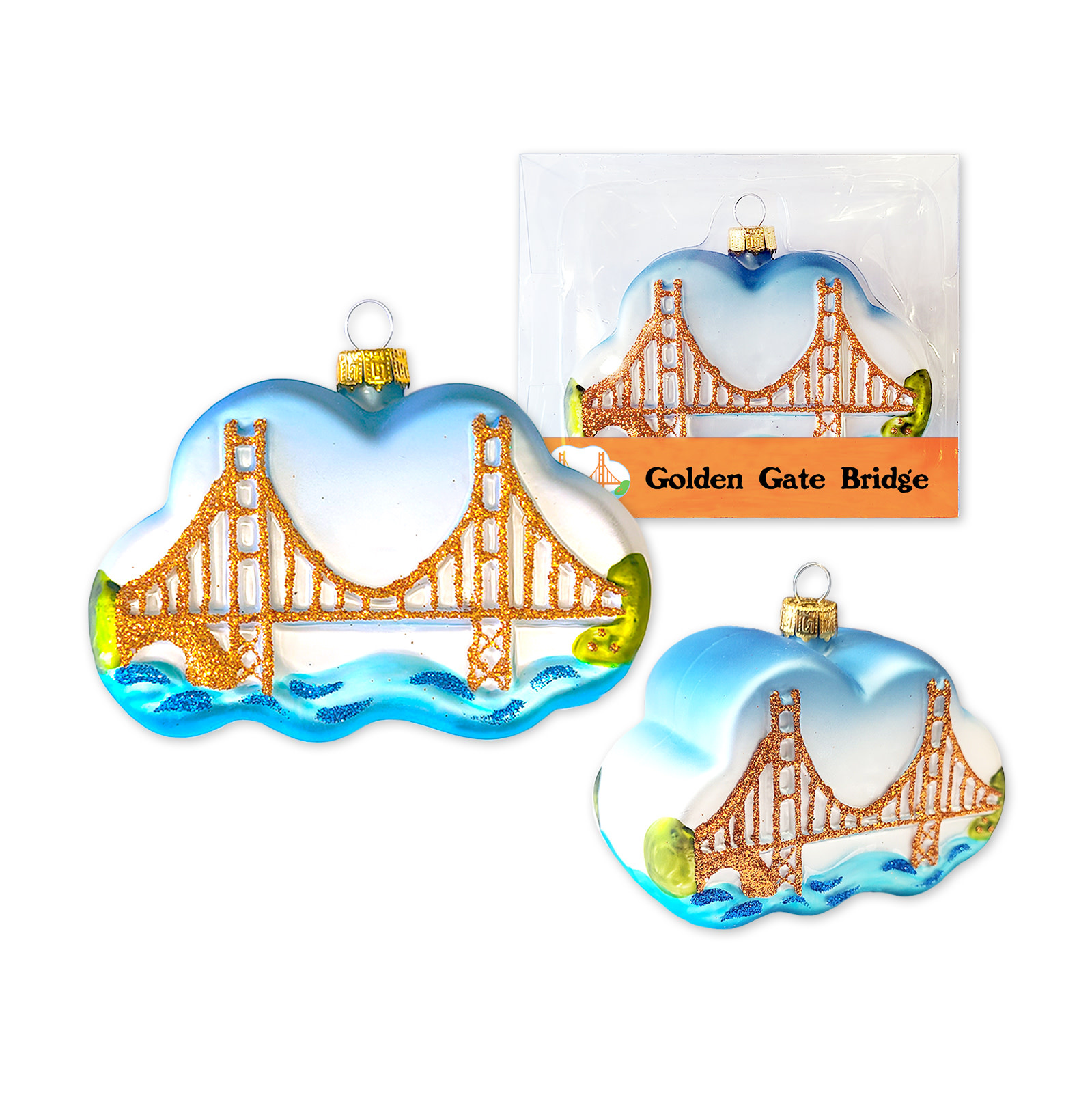 SF Mercantile Golden Gate Bridge Glass Mold Ornament