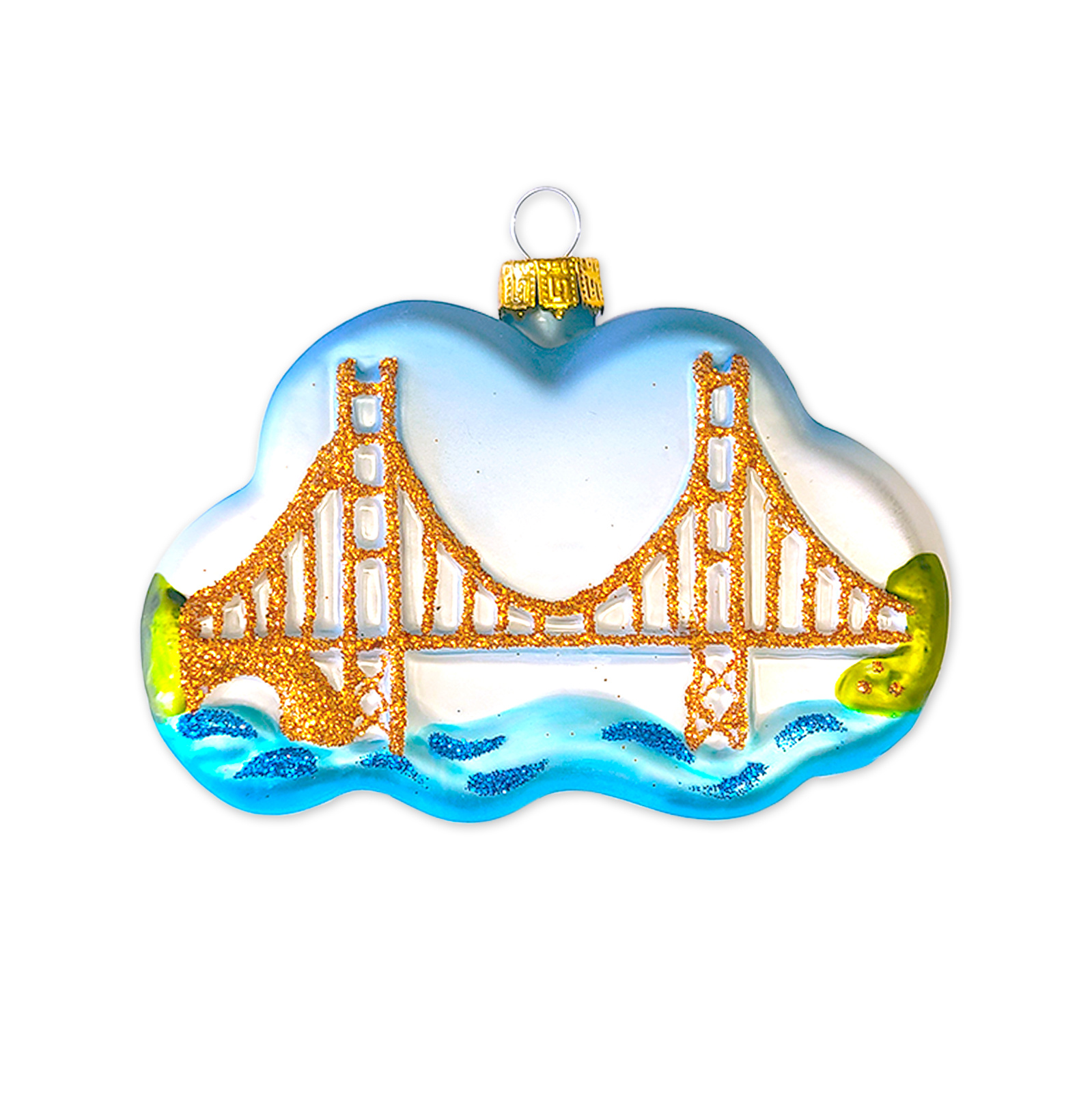 SF Mercantile Golden Gate Bridge Glass Mold Ornament