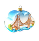 SF Mercantile Golden Gate Bridge Glass Mold Ornament