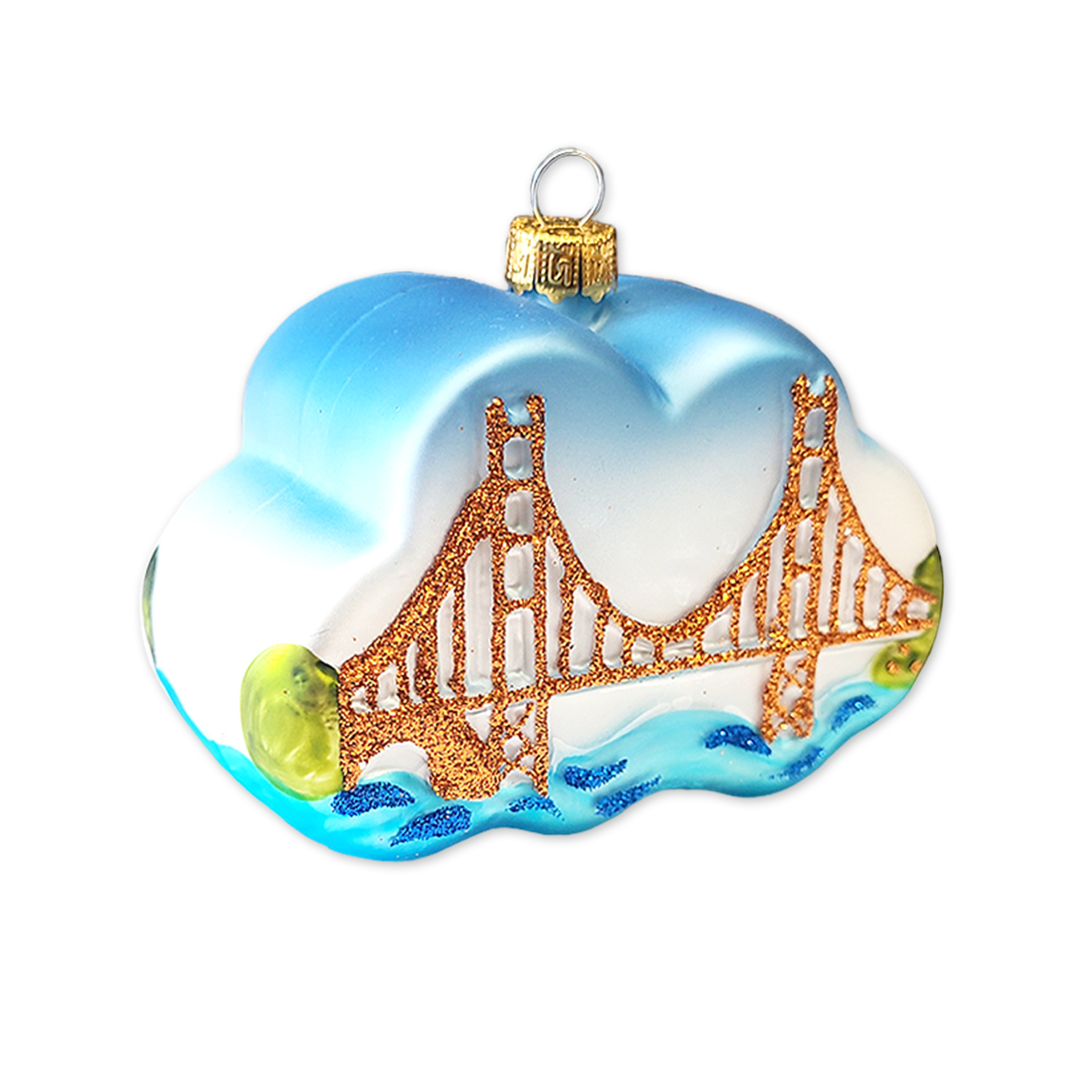 SF Mercantile 50% Off was $18.95 - Golden Gate Bridge Glass Mold Ornament