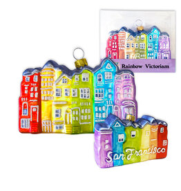 SF Mercantile 50% Off was $18.95 - Rainbow Victorians Blown-Glass Ornament
