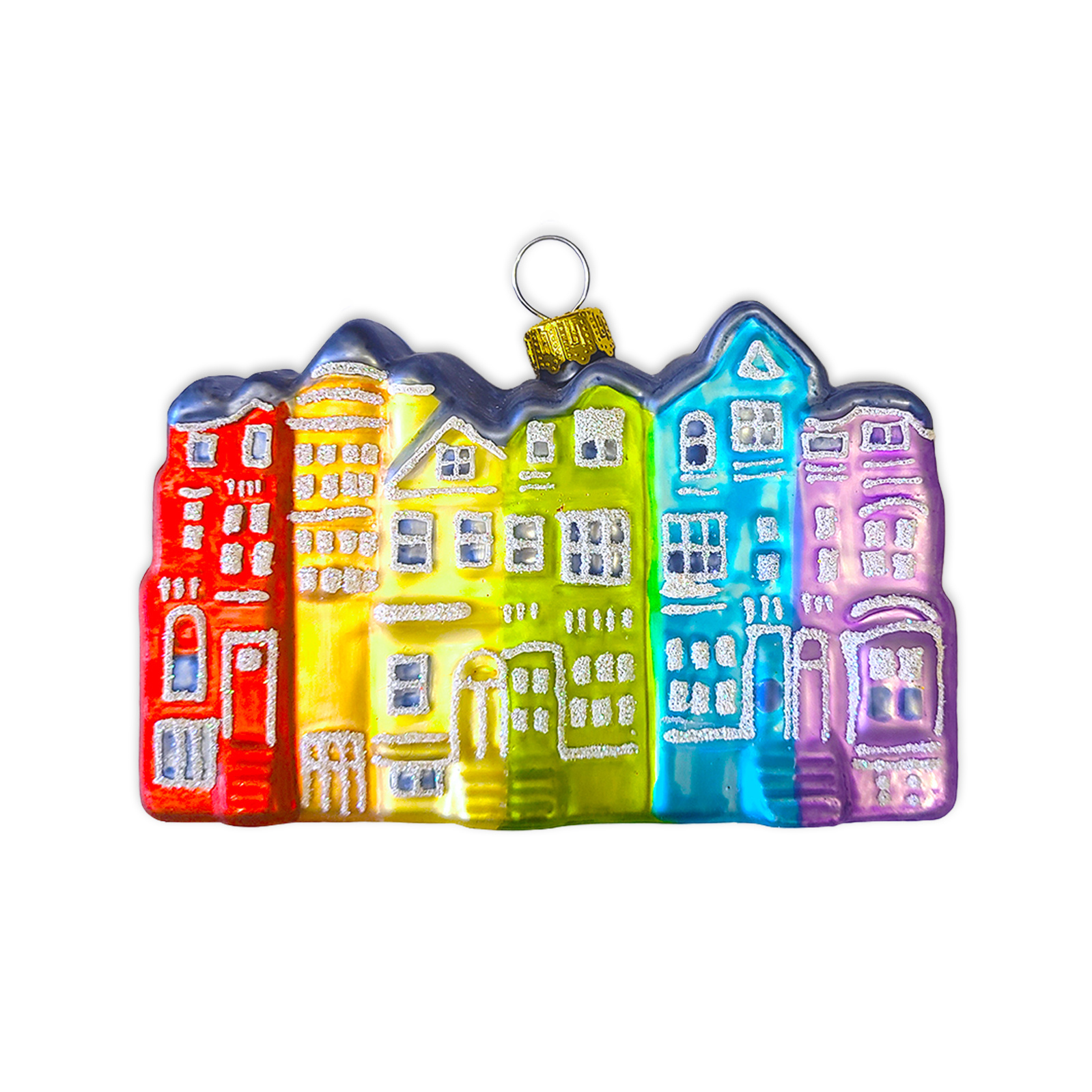 SF Mercantile 50% Off was $18.95 - Rainbow Victorians Blown-Glass Ornament