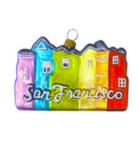 SF Mercantile Rainbow Victorians Blown-Glass Ornament