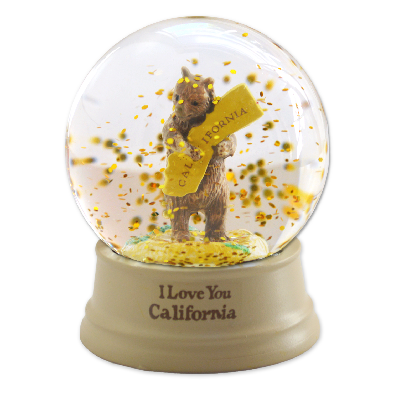 Mini CA Bear Hug Water Globe