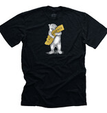 SF Mercantile White Bear  Hugging Metallic Gold State Unisex Tee