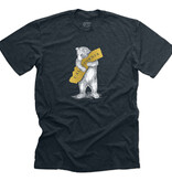 SF Mercantile White Bear  Hugging Metallic Gold State Unisex Tee