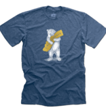 SF Mercantile White Bear  Hugging Metallic Gold State Unisex Tee