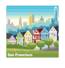 Painted Ladies Horizons Magnet, 3x3