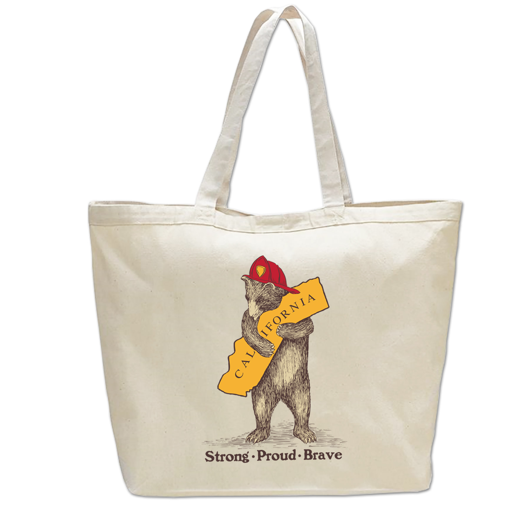 CA Firefighter Bear Beach Bag