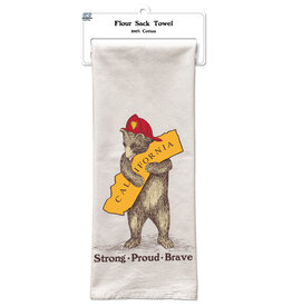 CA Firefighter Bear Flour Sack Towel