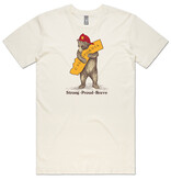 CA Firefighter Bear Unisex Tee, Cream
