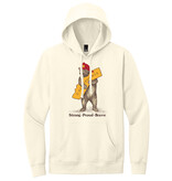 CA Firefighter Bear Pullover Unisex Hoodie, Cream