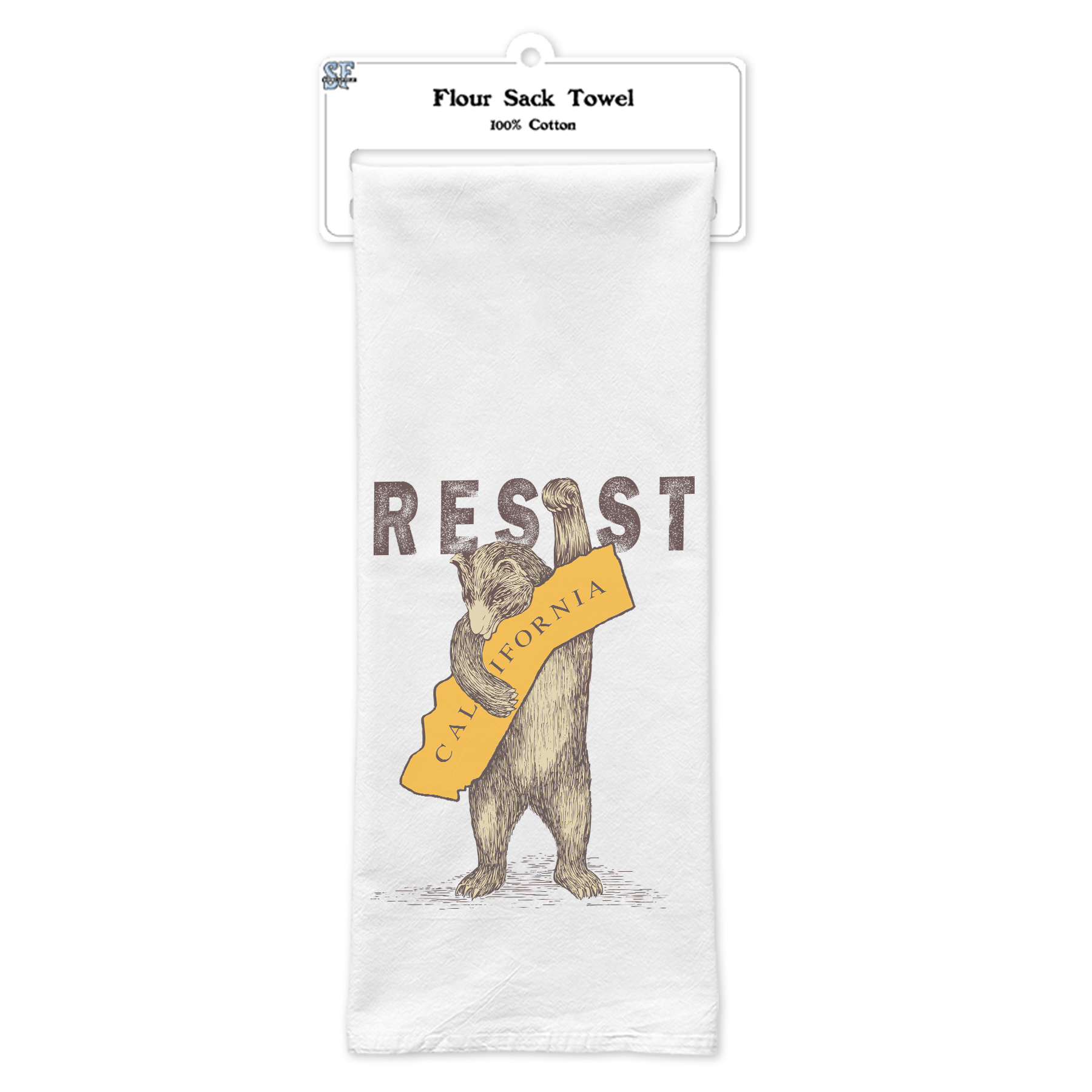 SF Mercantile RESIST CA Bear Flour Sack Towel
