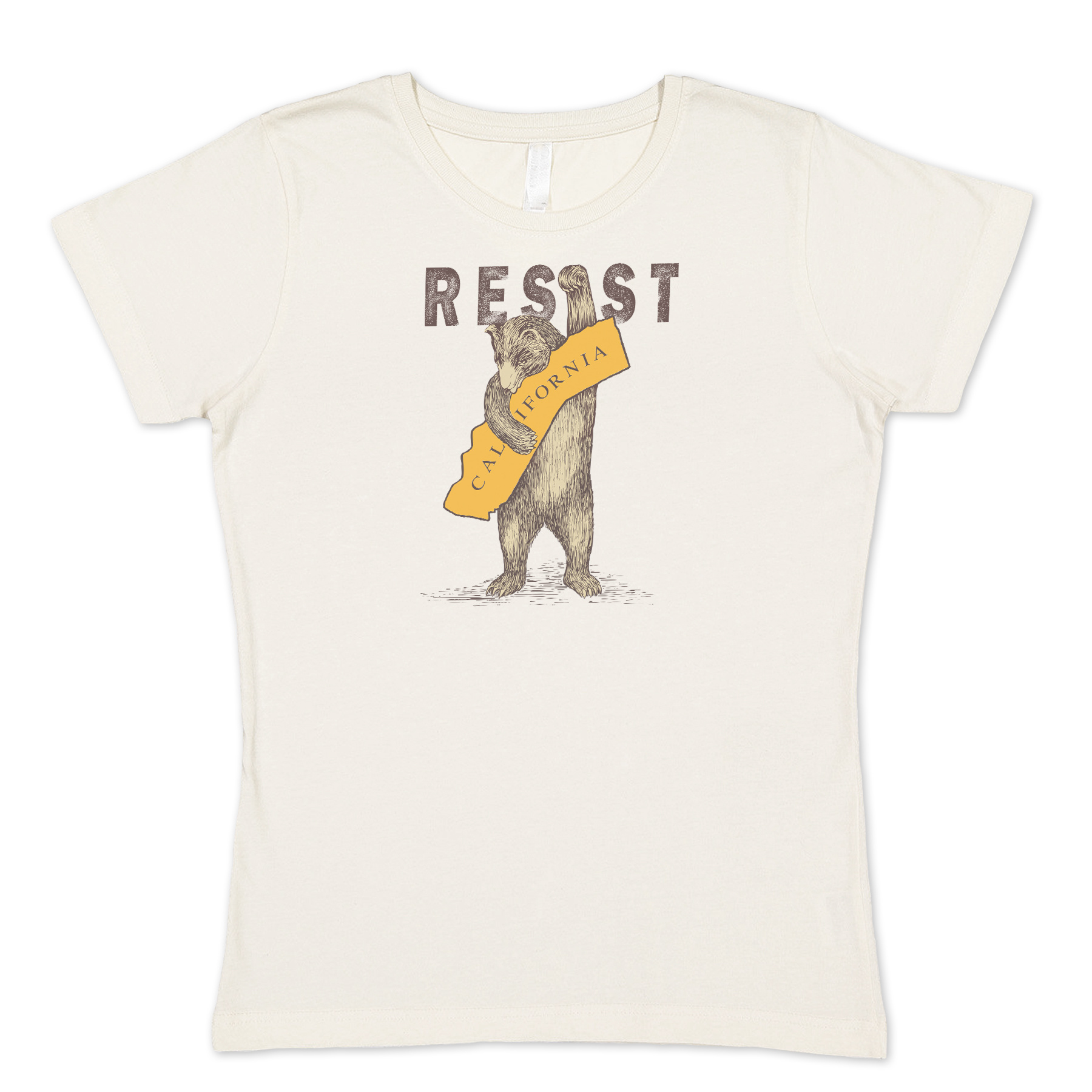 SF Mercantile RESIST CA Bear Women's Cream Tee