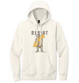 SF Mercantile RESIST CA Bear Adult Pullover Hoodie, Cream
