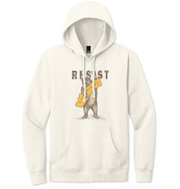 SF Mercantile RESIST CA Bear Adult Pullover Hoodie, Cream