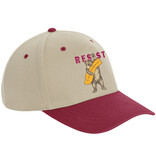 RESIST Bear Cap, Khaki/Maroon