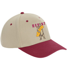 RESIST Bear Cap, Khaki/Maroon