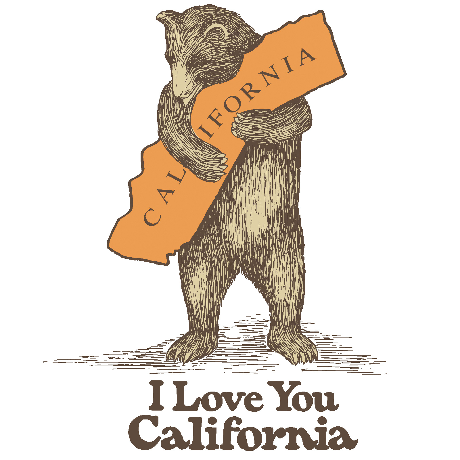 CA Bear Hug Unisex Tee, Navy Frost