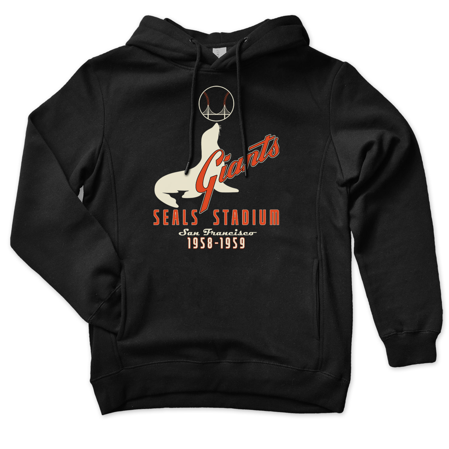 Vintage Giants Hoodie, Black
